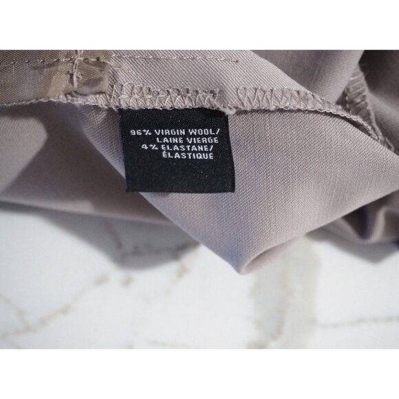 Lafayette 148 New York Gray Bleecker Wool Blend Wide Leg Dress Pants, US Sz 10 - Picture 9 of 10